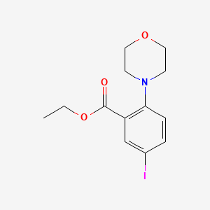 molecular formula C13H16INO3 B3184487 Ethyl 5-iodo-2-morpholinobenzoate CAS No. 1131587-28-4