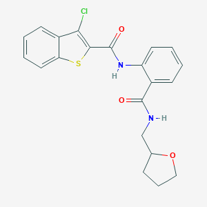 3-chloro-N-(2-{[(tetrahydro-2-furanylmethyl)amino]carbonyl}phenyl)-1-benzothiophene-2-carboxamide