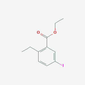 molecular formula C11H13IO2 B3184494 Ethyl 2-ethyl-5-iodobenzoate CAS No. 1131587-30-8