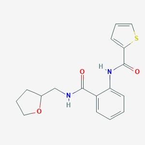 molecular formula C17H18N2O3S B318450 N-(2-{[(tetrahydro-2-furanylmethyl)amino]carbonyl}phenyl)-2-thiophenecarboxamide 