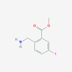 molecular formula C9H10INO2 B3184502 Methyl 2-(aminomethyl)-5-iodobenzoate CAS No. 1131587-34-2