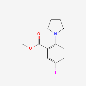 molecular formula C12H14INO2 B3184509 Methyl 5-iodo-2-(pyrrolidin-1-yl)benzoate CAS No. 1131587-38-6