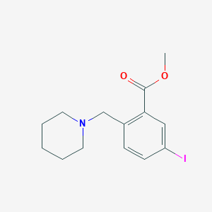 molecular formula C14H18INO2 B3184510 Methyl 5-iodo-2-(piperidin-1-ylmethyl)benzoate CAS No. 1131587-40-0