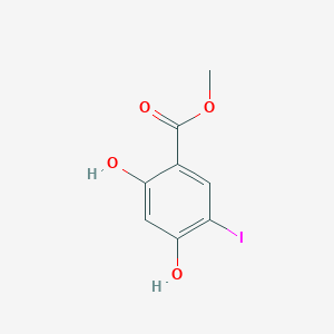 molecular formula C8H7IO4 B3184519 Methyl 2,4-dihydroxy-5-iodobenzoate CAS No. 1131587-44-4
