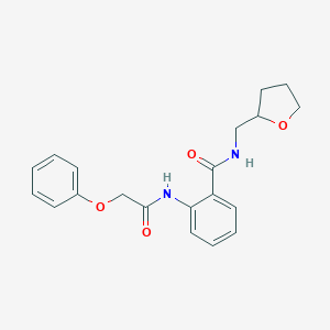 molecular formula C20H22N2O4 B318452 2-[(phenoxyacetyl)amino]-N-(tetrahydro-2-furanylmethyl)benzamide 