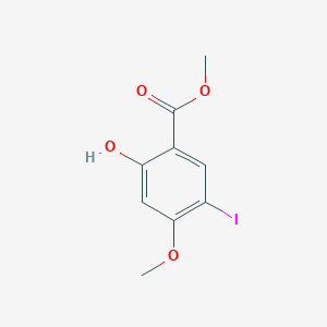 molecular formula C9H9IO4 B3184521 Methyl 2-hydroxy-5-iodo-4-methoxybenzoate CAS No. 1131587-46-6