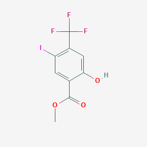 molecular formula C9H6F3IO3 B3184533 Methyl 2-hydroxy-5-iodo-4-(trifluoromethyl)benzoate CAS No. 1131587-48-8