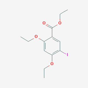 molecular formula C13H17IO4 B3184538 Ethyl 2,4-diethoxy-5-iodobenzoate CAS No. 1131587-50-2