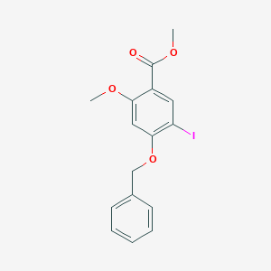 molecular formula C16H15IO4 B3184557 Methyl 4-(benzyloxy)-5-iodo-2-methoxybenzoate CAS No. 1131587-54-6