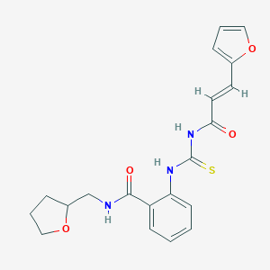 molecular formula C20H21N3O4S B318457 2-[({[3-(2-furyl)acryloyl]amino}carbothioyl)amino]-N-(tetrahydro-2-furanylmethyl)benzamide 