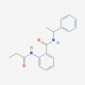 molecular formula C18H20N2O2 B318460 N-(1-phenylethyl)-2-(propanoylamino)benzamide 