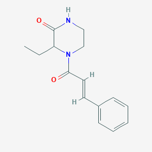 3-ethyl-4-[(2E)-3-phenylprop-2-enoyl]piperazin-2-one