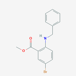 molecular formula C15H14BrNO2 B3184662 Methyl 2-(benzylamino)-5-bromobenzoate CAS No. 1131587-77-3