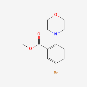 molecular formula C12H14BrNO3 B3184667 Methyl 5-bromo-2-morpholinobenzoate CAS No. 1131587-79-5