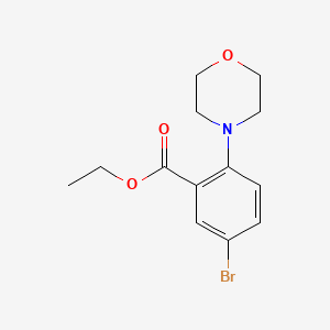 molecular formula C13H16BrNO3 B3184671 Ethyl 5-bromo-2-morpholinobenzoate CAS No. 1131587-81-9