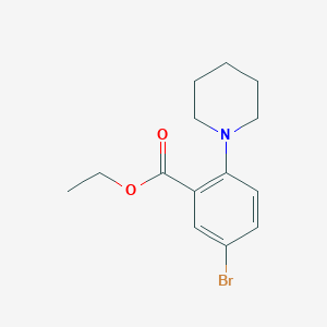 molecular formula C14H18BrNO2 B3184689 Ethyl 5-bromo-2-(piperidin-1-yl)benzoate CAS No. 1131587-87-5