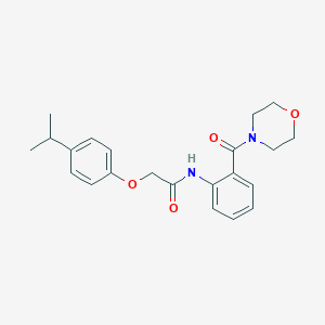 molecular formula C22H26N2O4 B318469 2-(4-isopropylphenoxy)-N-[2-(4-morpholinylcarbonyl)phenyl]acetamide 