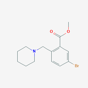 molecular formula C14H18BrNO2 B3184699 Methyl 5-bromo-2-(piperidin-1-ylmethyl)benzoate CAS No. 1131587-89-7