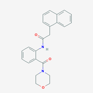 molecular formula C23H22N2O3 B318470 N-[2-(4-morpholinylcarbonyl)phenyl]-2-(1-naphthyl)acetamide 