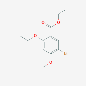 molecular formula C13H17BrO4 B3184705 Ethyl 5-bromo-2,4-diethoxybenzoate CAS No. 1131587-93-3