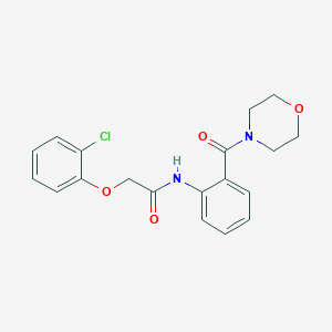 molecular formula C19H19ClN2O4 B318471 2-(2-chlorophenoxy)-N-[2-(4-morpholinylcarbonyl)phenyl]acetamide 