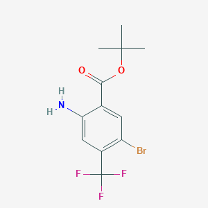 molecular formula C12H13BrF3NO2 B3184714 Tert-butyl 2-amino-5-bromo-4-(trifluoromethyl)benzoate CAS No. 1131587-98-8
