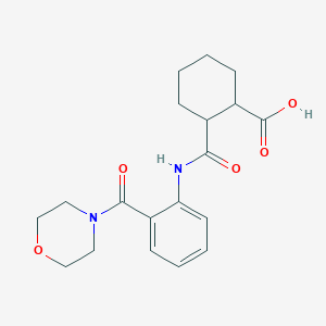 molecular formula C19H24N2O5 B318472 2-{[2-(4-Morpholinylcarbonyl)anilino]carbonyl}cyclohexanecarboxylic acid 