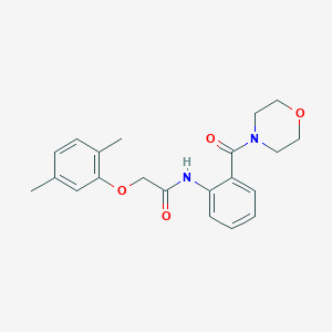molecular formula C21H24N2O4 B318473 2-(2,5-dimethylphenoxy)-N-[2-(4-morpholinylcarbonyl)phenyl]acetamide 