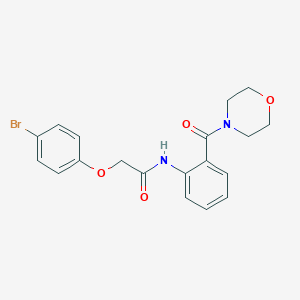 molecular formula C19H19BrN2O4 B318474 2-(4-bromophenoxy)-N-[2-(4-morpholinylcarbonyl)phenyl]acetamide 