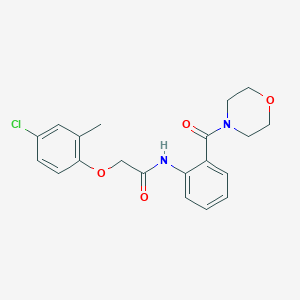 molecular formula C20H21ClN2O4 B318476 2-(4-chloro-2-methylphenoxy)-N-[2-(4-morpholinylcarbonyl)phenyl]acetamide 