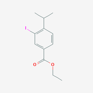 molecular formula C12H15IO2 B3184772 Ethyl 3-iodo-4-isopropylbenzoate CAS No. 1131588-19-6