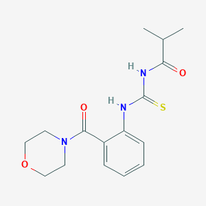 molecular formula C16H21N3O3S B318479 N-isobutyryl-N'-[2-(4-morpholinylcarbonyl)phenyl]thiourea 