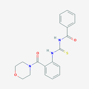 molecular formula C19H19N3O3S B318481 N-benzoyl-N'-[2-(4-morpholinylcarbonyl)phenyl]thiourea 