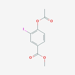 molecular formula C10H9IO4 B3184910 Methyl 4-acetoxy-3-iodobenzoate CAS No. 1131614-03-3
