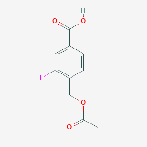molecular formula C10H9IO4 B3184918 4-(Acetoxymethyl)-3-iodobenzoic acid CAS No. 1131614-05-5