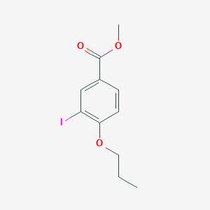 molecular formula C11H13IO3 B3184931 Methyl 3-iodo-4-propoxybenzoate CAS No. 1131614-13-5