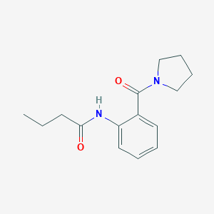 molecular formula C15H20N2O2 B318494 N-[2-(1-pyrrolidinylcarbonyl)phenyl]butanamide 
