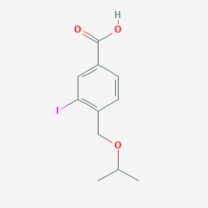molecular formula C11H13IO3 B3184944 3-Iodo-4-(isopropoxymethyl)benzoic acid CAS No. 1131614-21-5