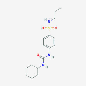 molecular formula C16H25N3O3S B318496 4-{[(cyclohexylamino)carbonyl]amino}-N-propylbenzenesulfonamide 