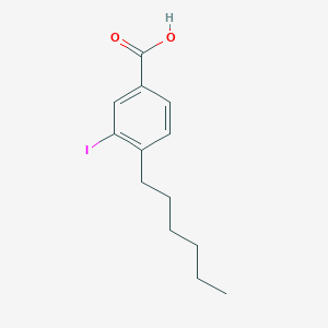 molecular formula C13H17IO2 B3184965 4-Hexyl-3-iodobenzoic acid CAS No. 1131614-31-7