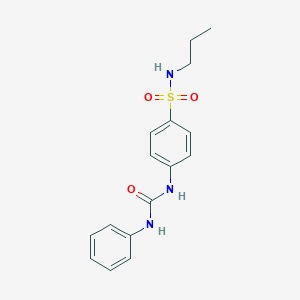 molecular formula C16H19N3O3S B318497 4-[(anilinocarbonyl)amino]-N-propylbenzenesulfonamide 
