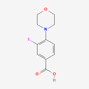 molecular formula C11H12INO3 B3184974 3-Iodo-4-morpholinobenzoic acid CAS No. 1131614-36-2