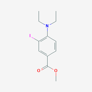 molecular formula C12H16INO2 B3184980 Methyl 4-(diethylamino)-3-iodobenzoate CAS No. 1131614-37-3