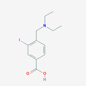 molecular formula C12H16INO2 B3184993 4-((Diethylamino)methyl)-3-iodobenzoic acid CAS No. 1131614-39-5