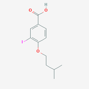 molecular formula C12H15IO3 B3185006 3-Iodo-4-(isopentyloxy)benzoic acid CAS No. 1131614-43-1