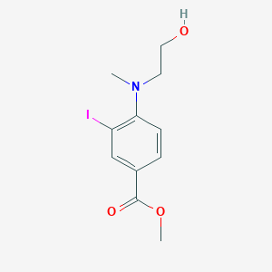 molecular formula C11H14INO3 B3185029 Methyl 4-((2-hydroxyethyl)(methyl)amino)-3-iodobenzoate CAS No. 1131614-50-0