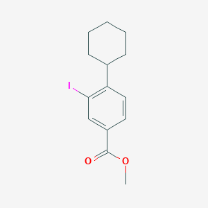 molecular formula C14H17IO2 B3185046 Methyl 4-cyclohexyl-3-iodobenzoate CAS No. 1131614-55-5
