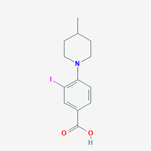 3-Iodo-4-(4-methylpiperidin-1-yl)benzoic acid