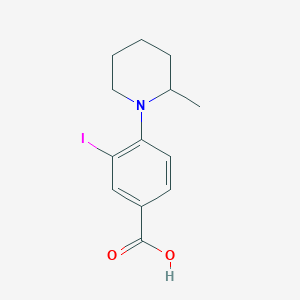 3-Iodo-4-(2-methylpiperidin-1-yl)benzoic acid