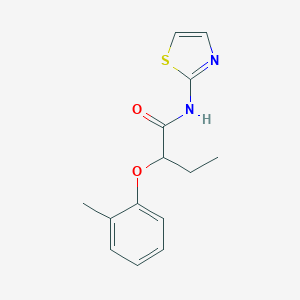 molecular formula C14H16N2O2S B318507 2-(2-methylphenoxy)-N-(1,3-thiazol-2-yl)butanamide 